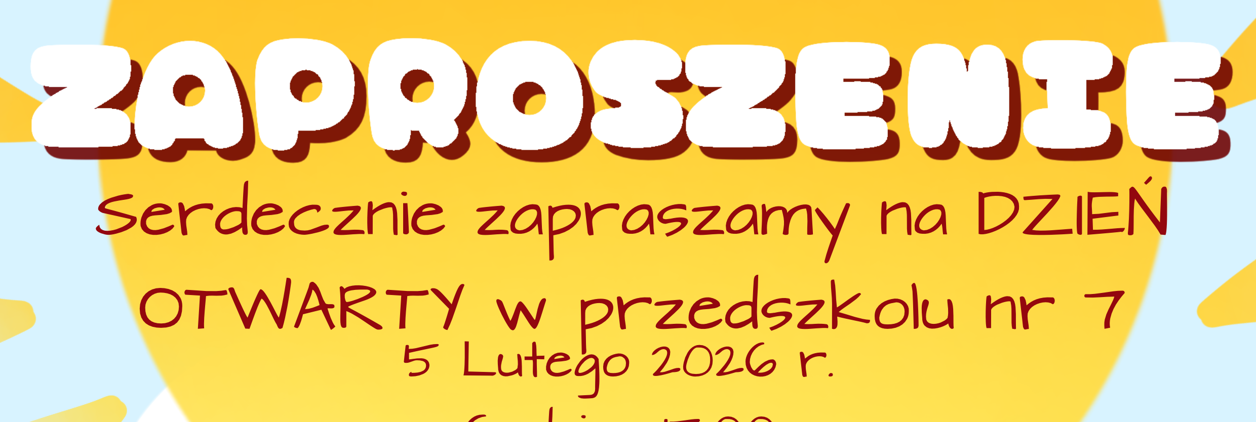 Zaproszenie do Przedszkola nr 7 w Lublinie